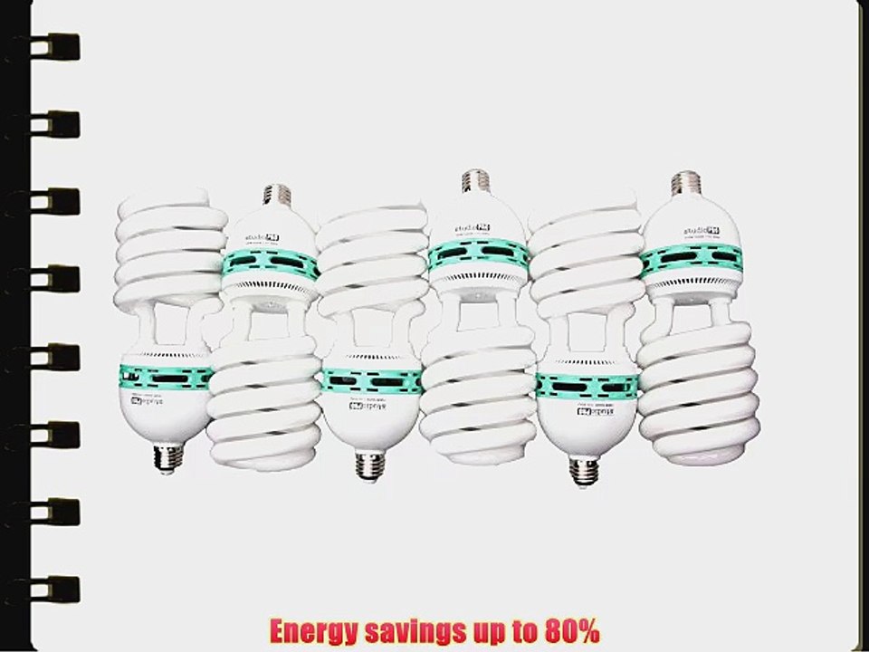 StudioPRO Professional Quality 105 Watt CFL Photo Fluorescent Spiral Daylight Light Bulbs 5500K