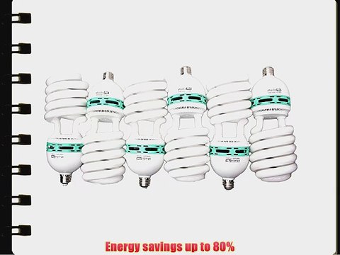 StudioPRO Professional Quality 105 Watt CFL Photo Fluorescent Spiral Daylight Light Bulbs 5500K