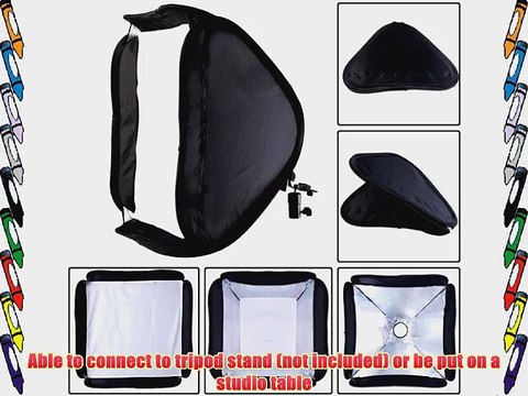Eggsnow 80*80cm Foldable Off-Camera Speedlite Softbox Flash Bracket Carrying Case for Nikon