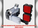 Maximum Illumination LED IR Red Infrared Night Vision Video Light w/ Bracket AC Charger for