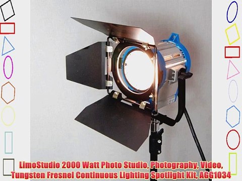 LimoStudio 2000 Watt Photo Studio Photography Video Tungsten Fresnel Continuous Lighting Spotlight