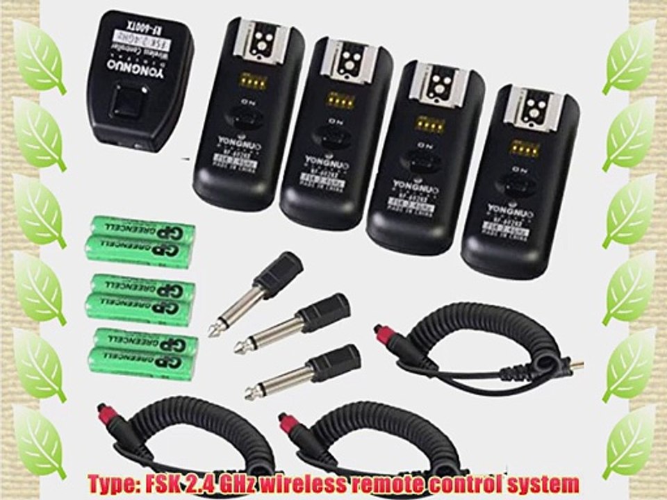 Yongnuo Rf-602 C3 2.4ghz Wireless Flash Speedlight Trigger with 4 Receivers for Canon EOS 5d