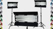 FloLight FL-110HMT Fluorescent Lighting Kit with 3 Fixtures Tungsten 3000K Lamps 8 feet Light