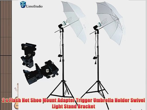 LimoStudio 400 Watts Photo Portrait Studio Continuous Umbrella Lighting Light Kits - (2)x 45W
