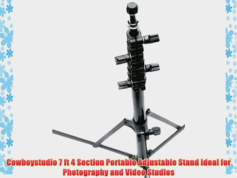 Cowboystudio 7 ft 4 Section Portable Adjustable Stand Ideal for Photography and Video Studios