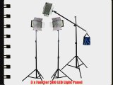 Jrfoto Led Light Panel Kit 3 X 500 Led Light Panel By Jrfoto Fan 500sb Kit 3