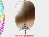 CowboyStudio 24 x 36 Inches 5-In-1 Collapsible Reflector Disc Kit with Stand and Silver/Gold/Black/White/Diffuser