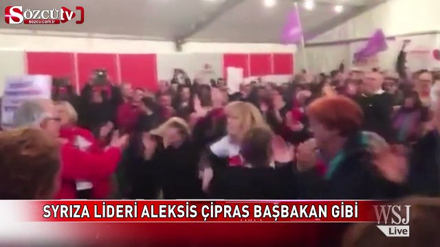 SYRIZA lideri Aleksis Çipras Başbakan gibi