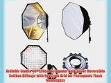 Ardinbir Studio 48 120cm Octagonal Gold Silver Reversible Softbox Diffuser with Eggcrate Grid