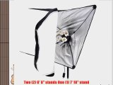 CowboyStudio 2300 Watt Continuous Lighting Three Softboxes Booms and Stands Kit with Case for