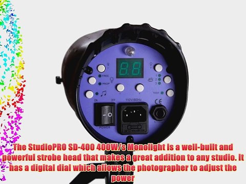 StudioPRO 400 Watt Photography Studio Monolight Strobe Flash Lighting Head SD-400