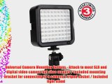 ENHANCE VidBRIGHT Camera Light Panel with 72 High-Power Dimmable LED Lights  6 Color Filters