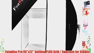 Fotodiox Pro 48x72 Softbox PLUS Grid / Eggcrate for Studio Strobe / Flash with Soft Diffuser