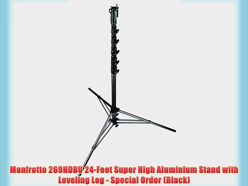 Manfrotto 269HDBU 24-Feet Super High Aluminium Stand with Leveling Leg - Special Order (Black)