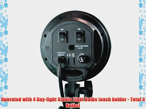 ePhoto 3200 Watt Continuous Photography Video Studio 3 Softbox Boom Stand Digital video Hair