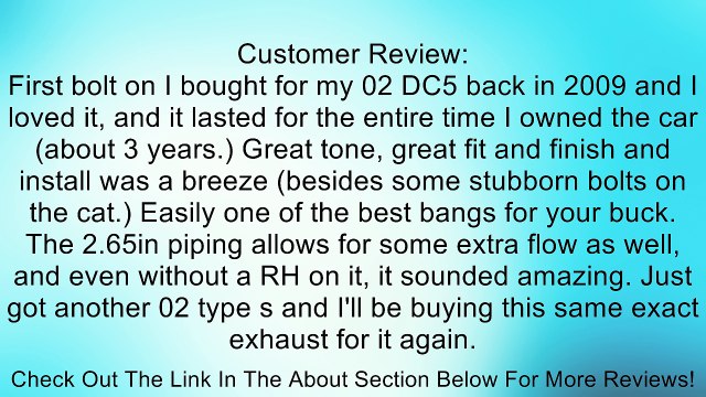 MEGAN RACING DRIFT SPEC CATBACK EXHAUST SYSTEM 02 + ACURA RSX ( TYPE - S ) MR-CBS-AR02S Review