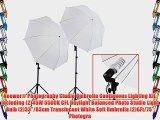 Neewer? Photography Studio Umbrella Continuous Lighting Kit including (2)45W 5500K CFL Daylight
