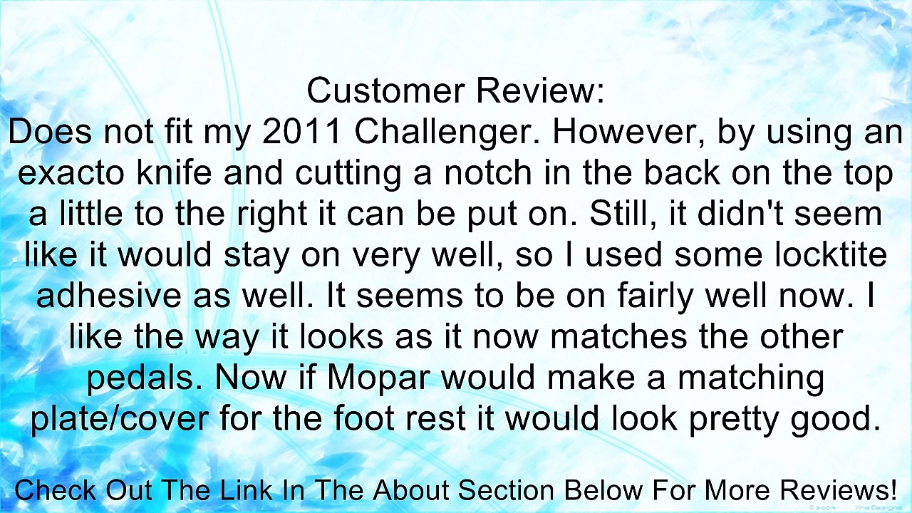 2005-2012 CHALLENGER CHARGER MAGNUM 300 EMERGENCY BRAKE PEDAL STAINLESS MOPAR OE Review