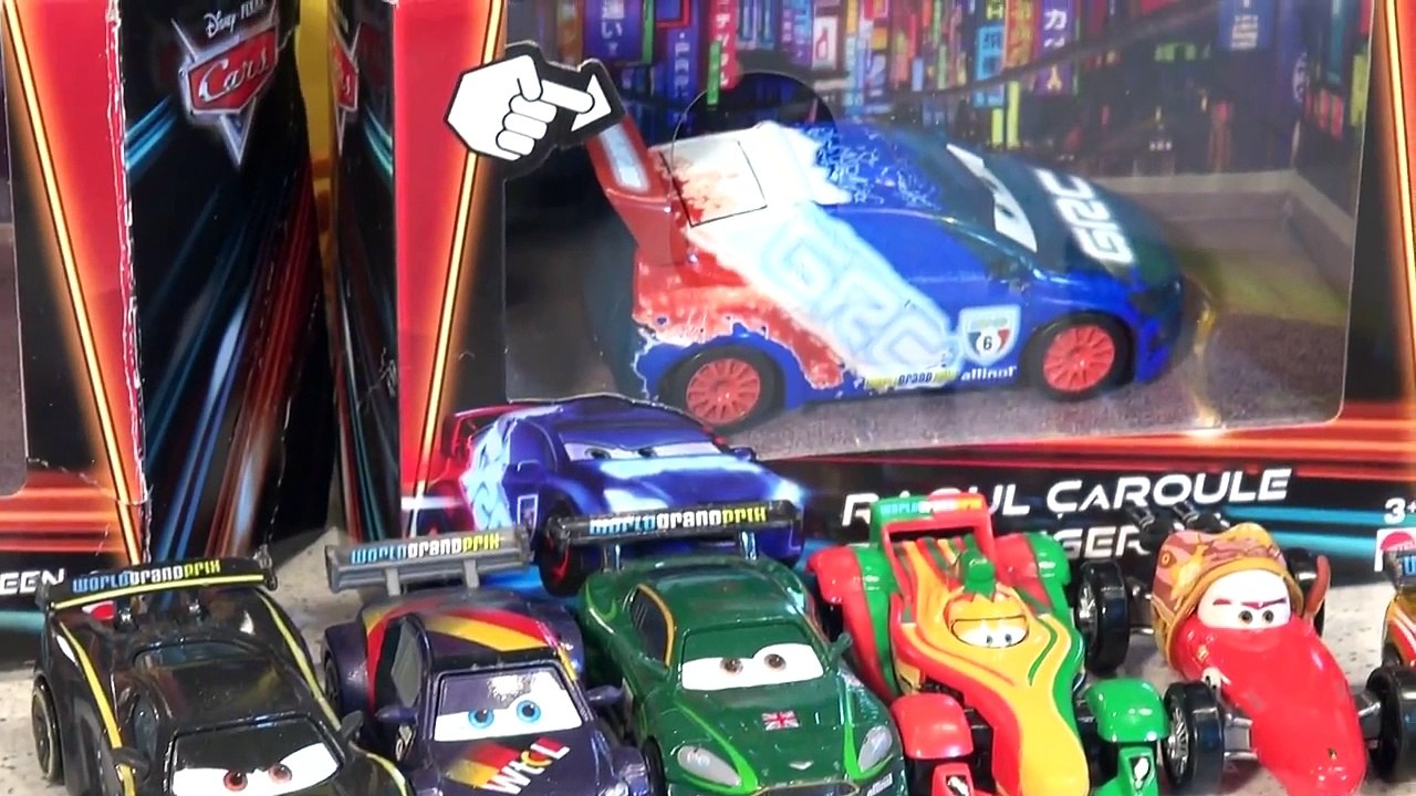 Disney Pixar Cars Lightning McQueen NEON Racers , Unboxing Raoul Caroule with Shu Todoroki