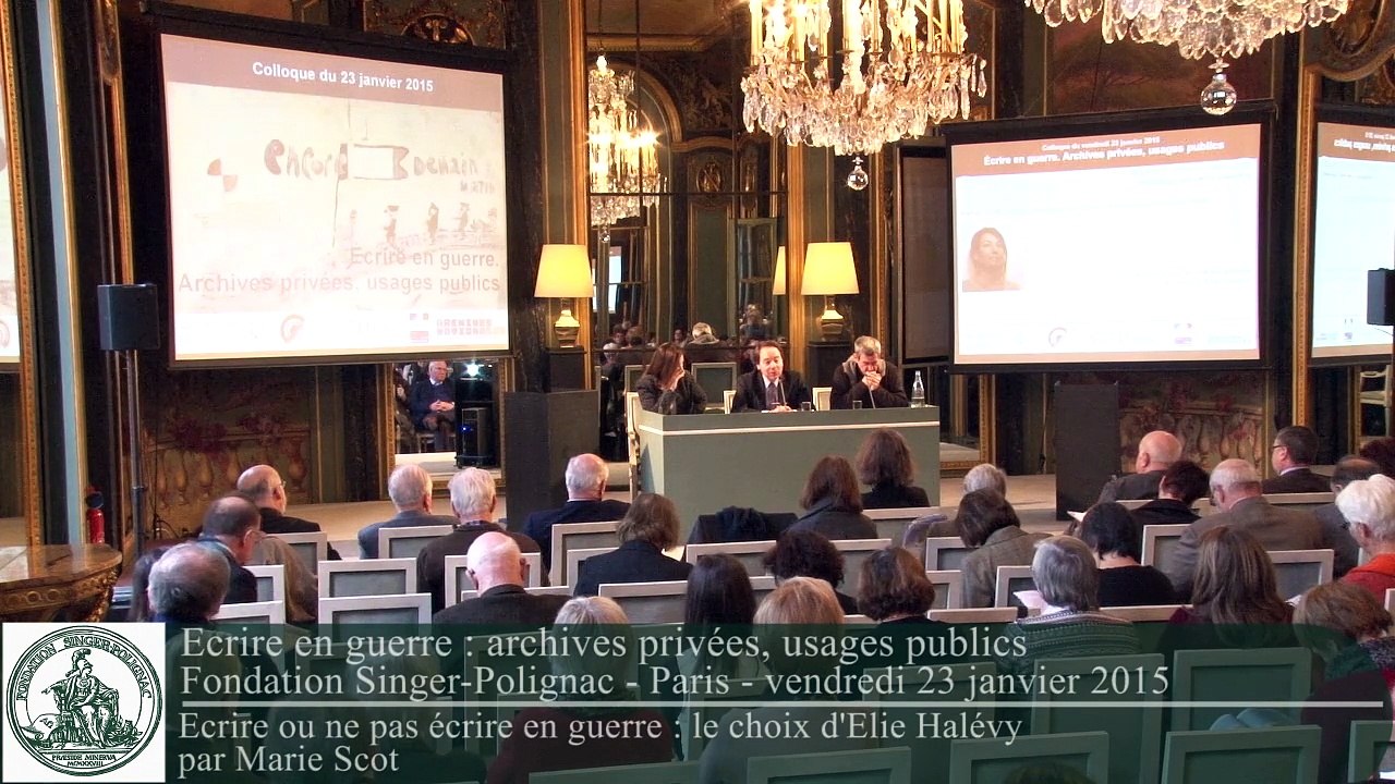 Écrire ou ne pas écrire en guerre : le choix d’Elie Halévy par Marie Scot