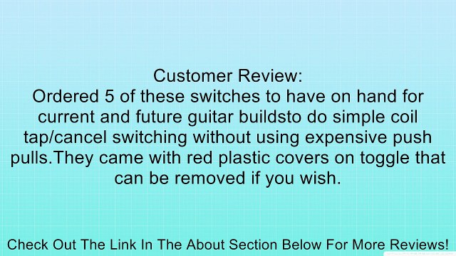 Sub-Mini Toggle Switch SPST 3 Amp Review