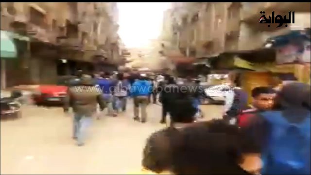 أنصار الارهابية يشعلون النيران ويقطعون الطريق في الهرم