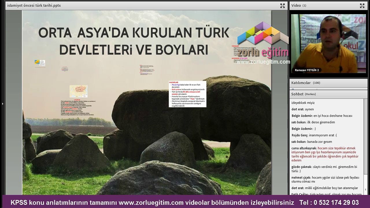 Kpss Tarih konu anlatımı videoları Ramazan Yetgin -2- Zorlu Eğitim