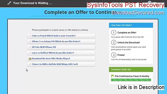 SysInfoTools PST Recovery Download - Instant Download [2015]