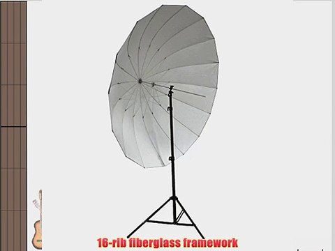 Neewer? 72/185cm Silver with Black Cover Reflective Parabolic Umbrella 16 Fiberglass Rib 7mm