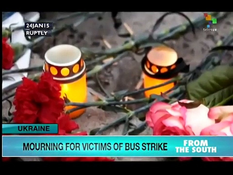 Ukraine: Hundreds bay homage to Donetsk bus station attack victims