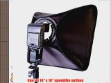 CowboyStudio Photo / Video 16 inch Speedlight Flash Softbox with L-Bracket Shoe Mount and Carry