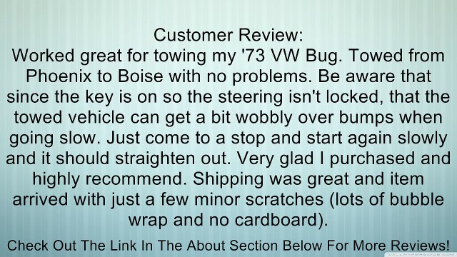 Volkswagen Beetle Karmann Ghia Thing Tow Bar 2 Inch Ball VW 140 1132 EMPI Review