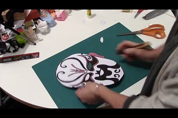 Masque chinois en carte