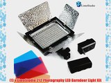 LimoStudio Photography 212 LED Barndoor Photo Video Camera Light Kit 4Color Filters with Battery