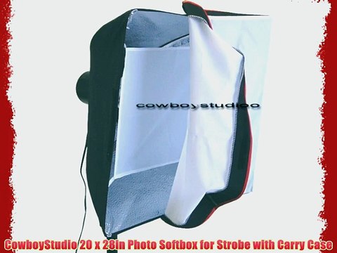 CowboyStudio 20 x 28in Photo Softbox for Strobe with Carry Case