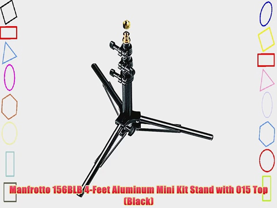 Manfrotto 156BLB 4-Feet Aluminum Mini Kit Stand with 015 Top (Black)