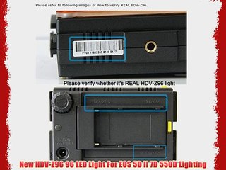 New HDV-Z96 96 LED Light For EOS 5D II 7D 550D Lighting