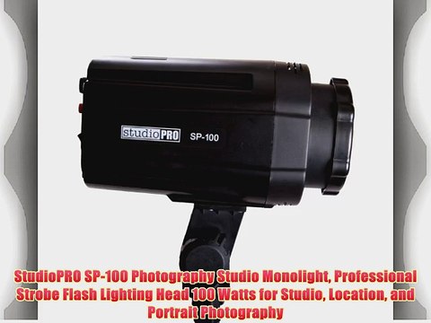 StudioPRO SP-100 Photography Studio Monolight Professional Strobe Flash Lighting Head 100 Watts
