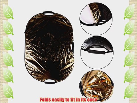 CowboyStudio Photography Photo Portable Grip Reflector 24x36 inch 5in1 Oval Collapsible Multi