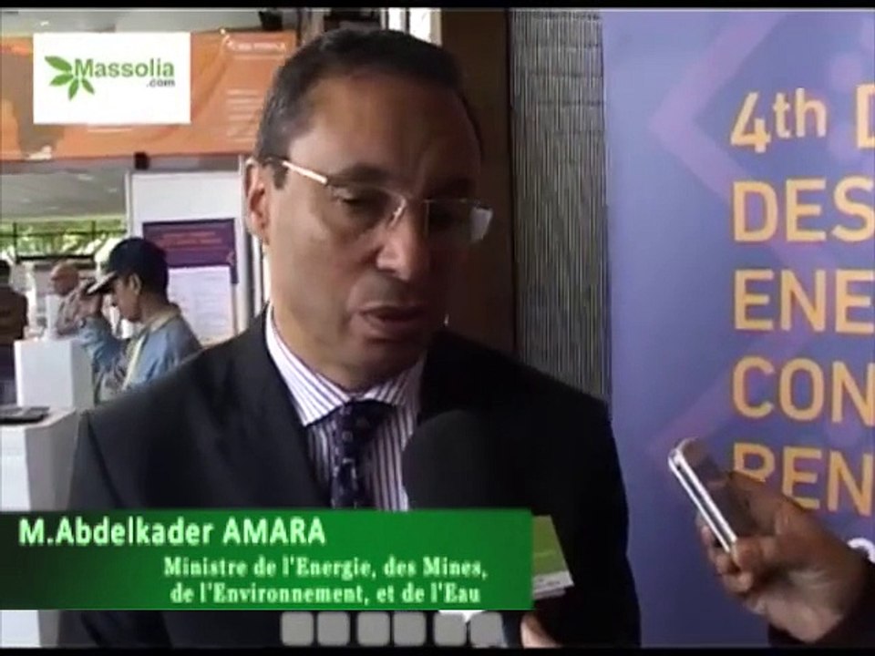 Abdelkader Amara: Declarations Desertec Rabat 30 Octobre 2013