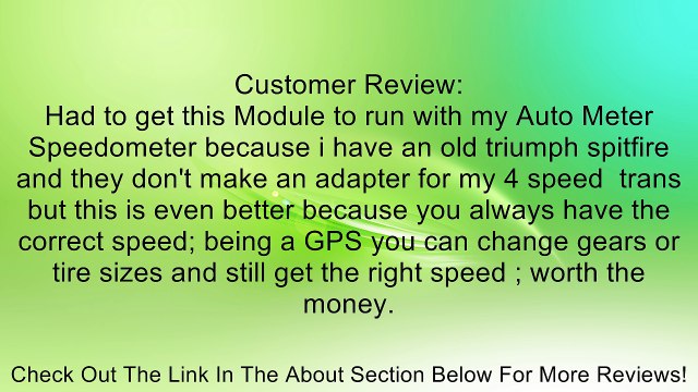 Auto Meter 5289 GPS Speedometer Interface Module Review