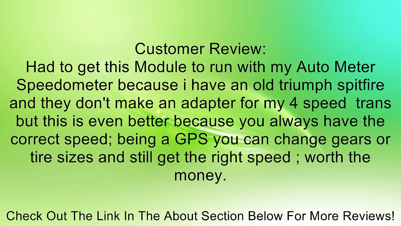 Auto Meter 5289 GPS Speedometer Interface Module Review