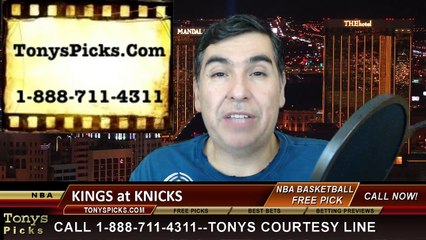 New York Knicks vs. Sacramento Kings Free Pick Prediction NBA Pro Basketball Odds Preview 1-26-2015