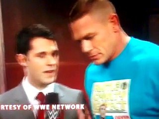 Brawl between Rusev and John Cena after the Royal Rumble