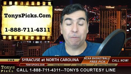 Download Video: North Carolina Tar Heels vs. Syracuse Orange Free Pick Prediction NCAA College Basketball Odds Preview 1-26-2015