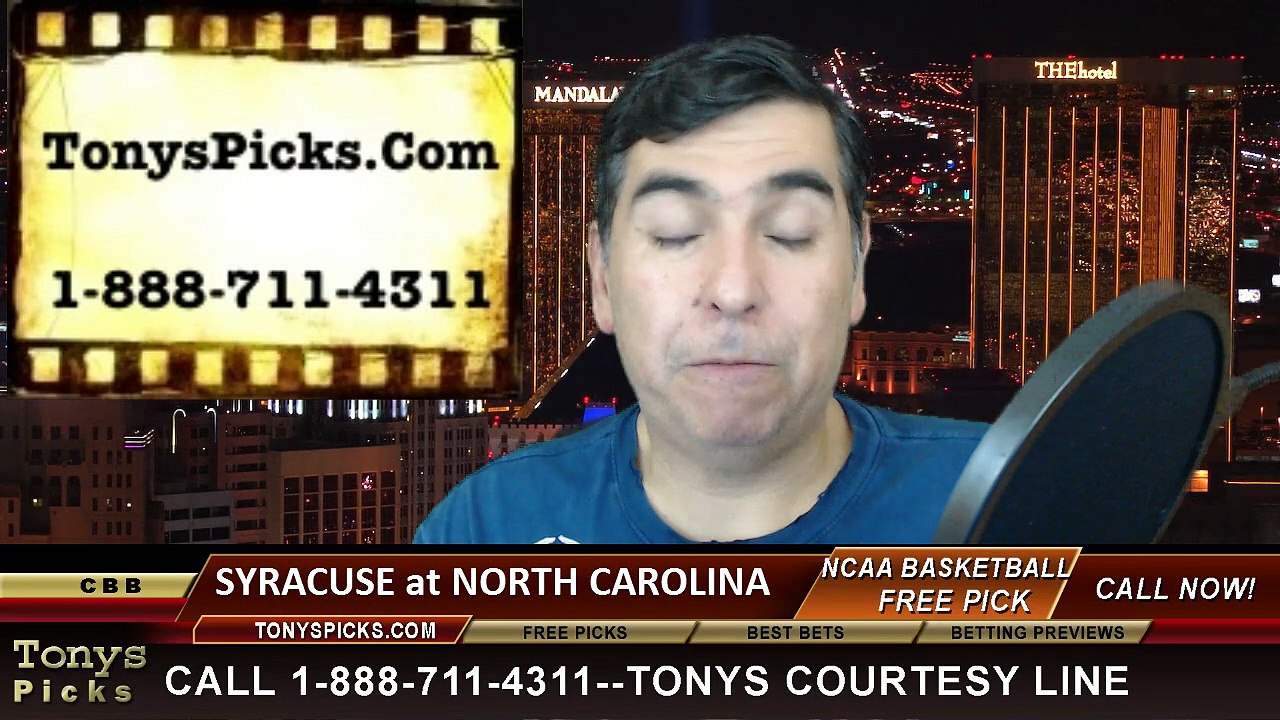 North Carolina Tar Heels vs. Syracuse Orange Free Pick Prediction NCAA College Basketball Odds Preview 1-26-2015