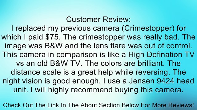 Pyle PLCM18SC License Plate Mount Rear View Backup Parking Assist Camera, Night Vision LEDs, Built-in Distance Scale Lines, Waterproof, Zinc Black Chrome Review