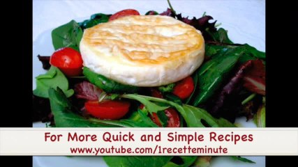 How to: Mixed green salad topped with camembert cheese