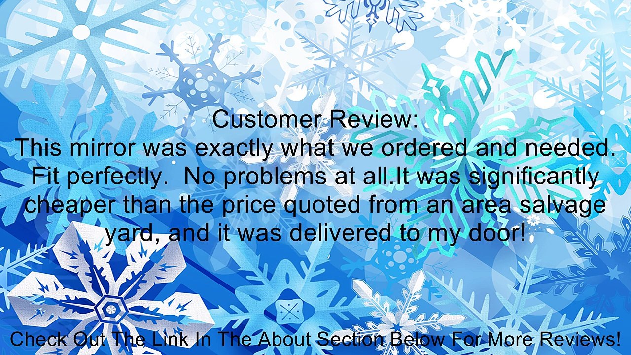 2003-2008 Toyota Corolla LE & S 4-Door Sedan Power Black Paint To Match Non-Folding Fixed Rear View Mirror Left Driver Side (2003 03 2004 04 2005 05 2006 06 2007 07 2008 08) Review