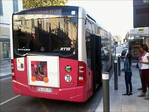 [Sound] Bus Mercedes-Benz Citaro G C2 €6 BHNS TGB n°2160 de la RTM - Marseille sur la ligne B2